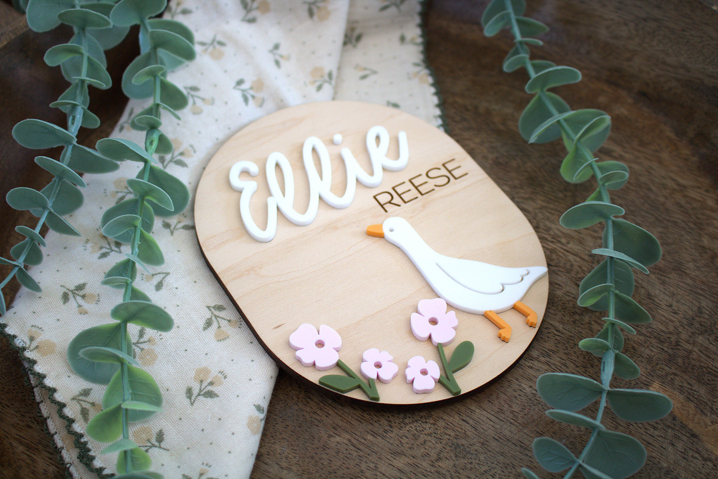 Baby Goose Birth Announcement Sign