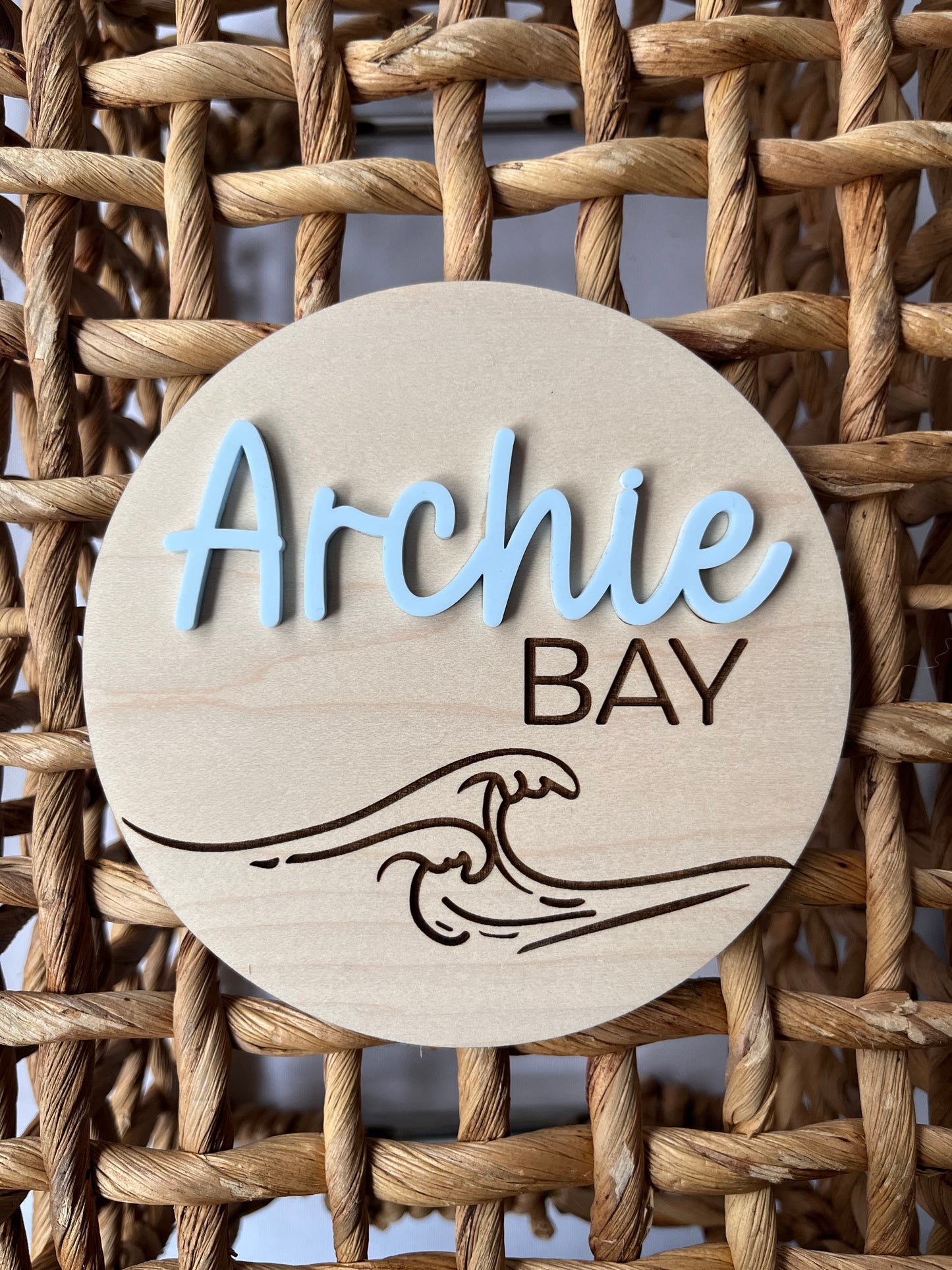 Wave Birth Announcement Sign