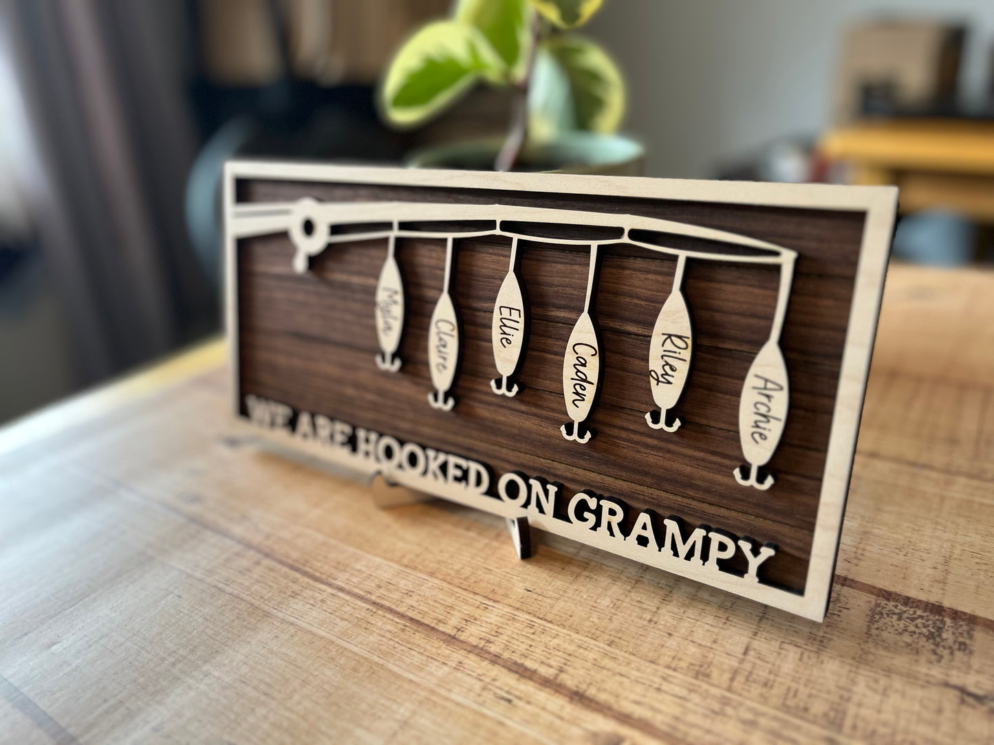 "Hooked On" Fishing Sign