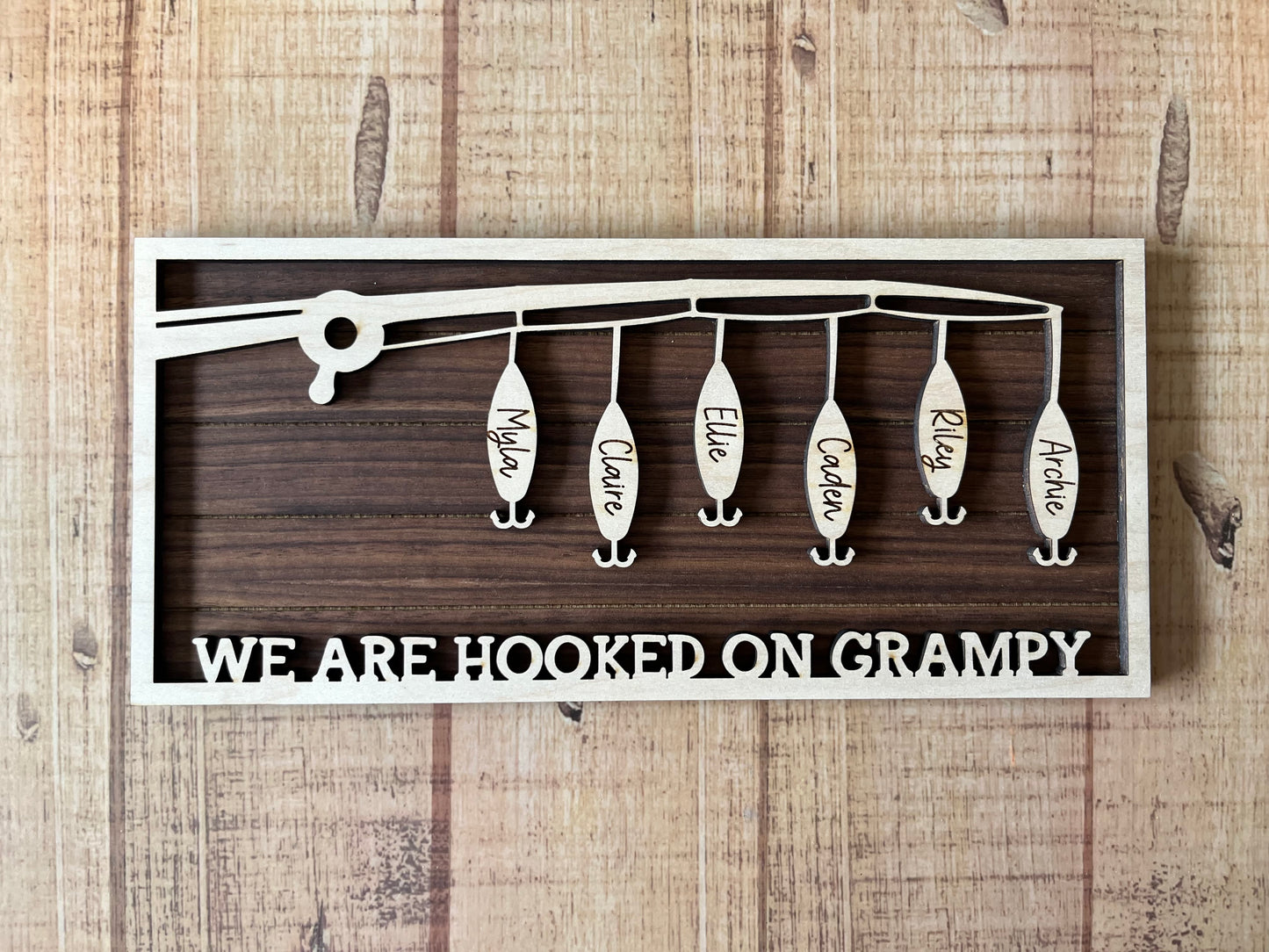"Hooked On" Fishing Sign