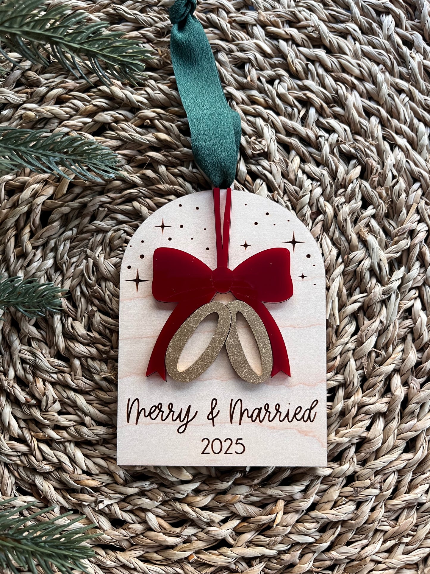 Merry & Married - Ring Ornament