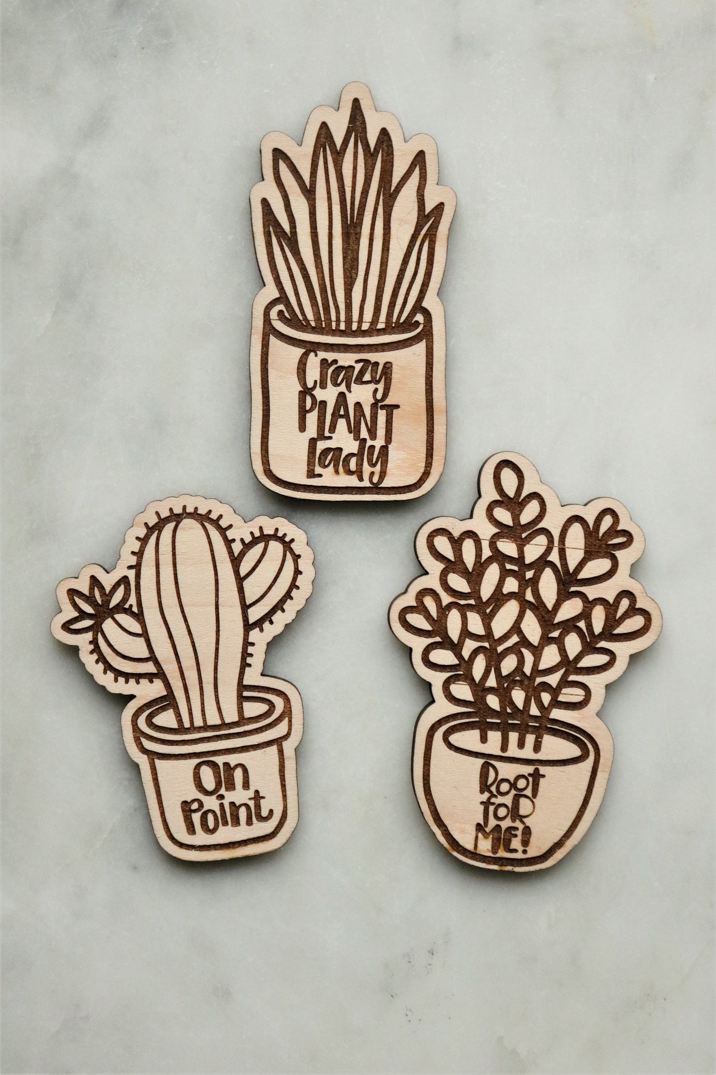 Plant Pun Magnet - Set of 3