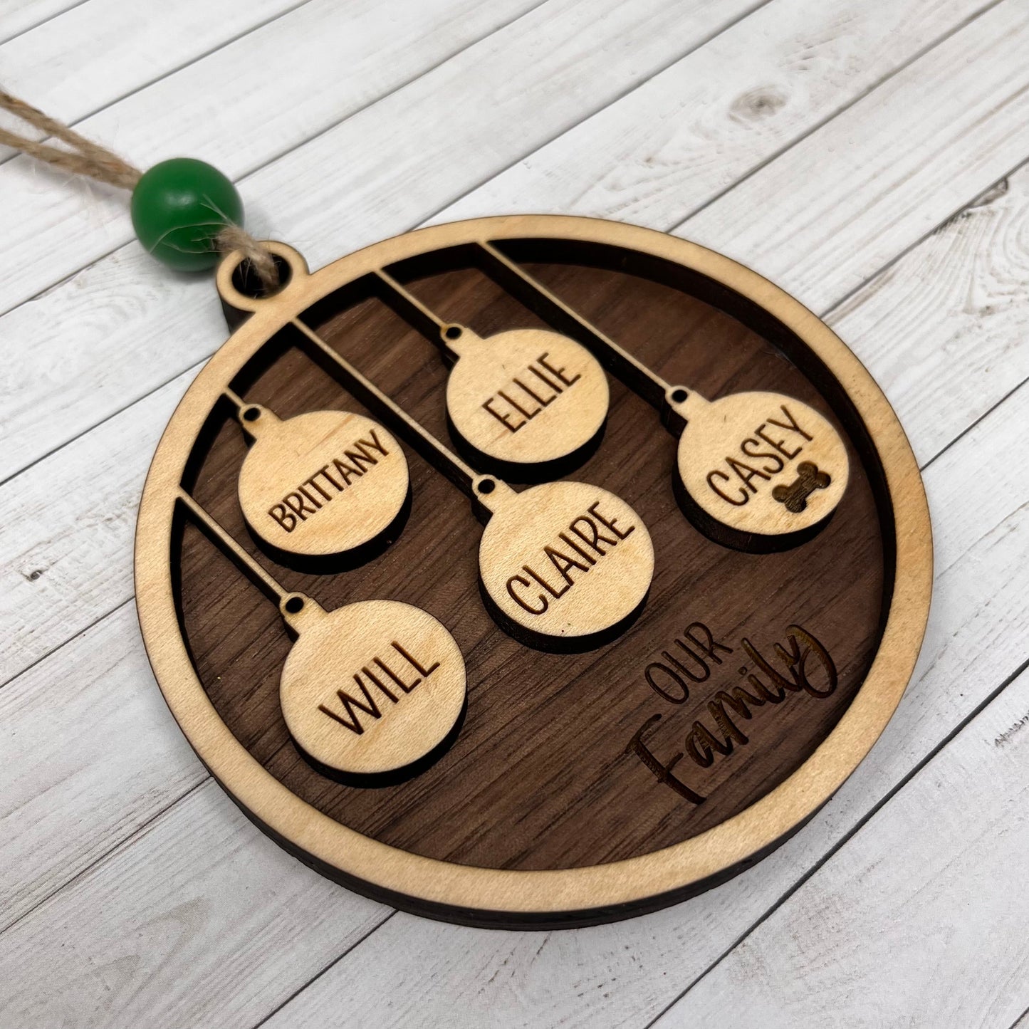 Personalized Family Ornament (8-10 names)