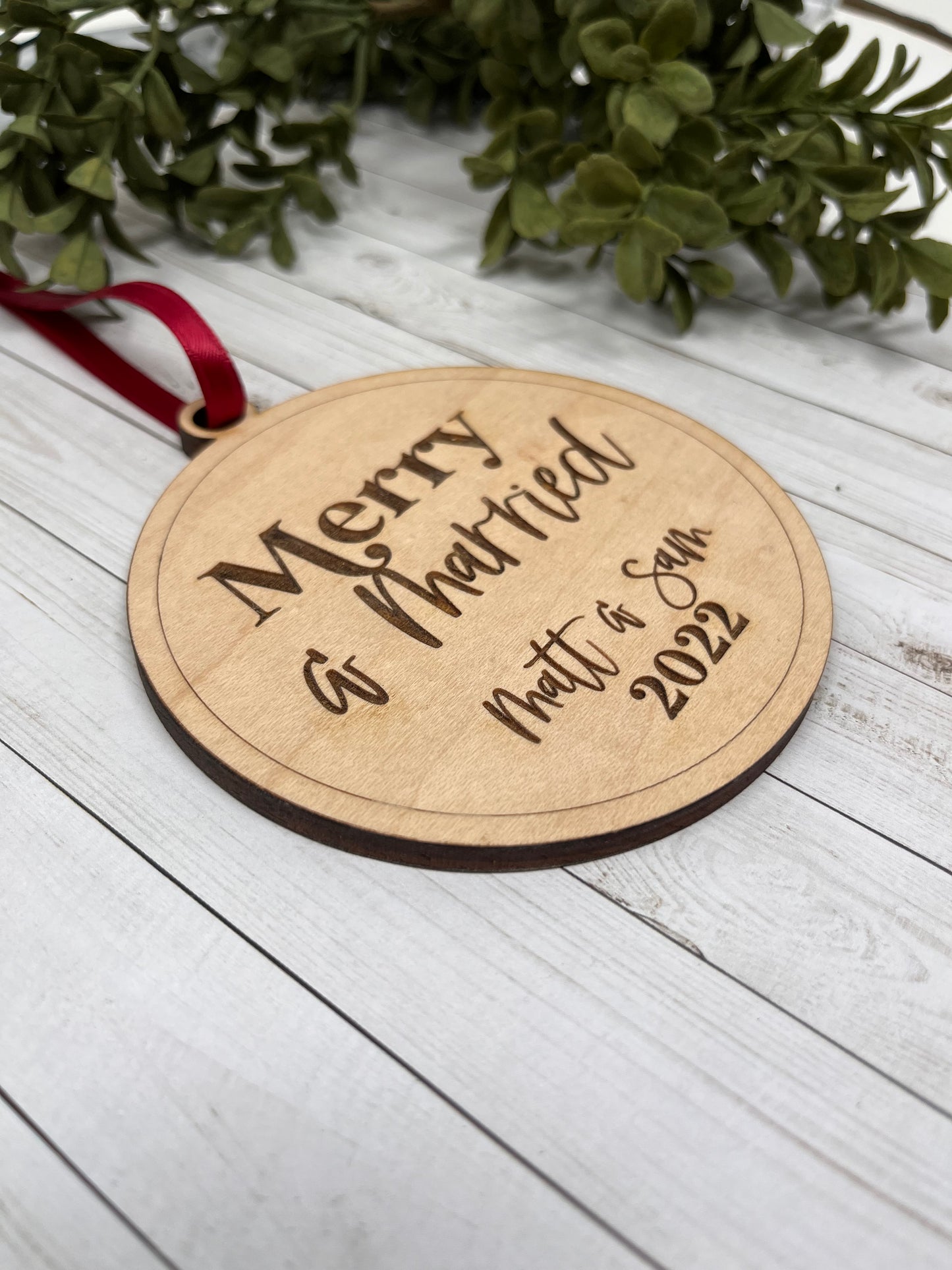 Merry & Married Ornament