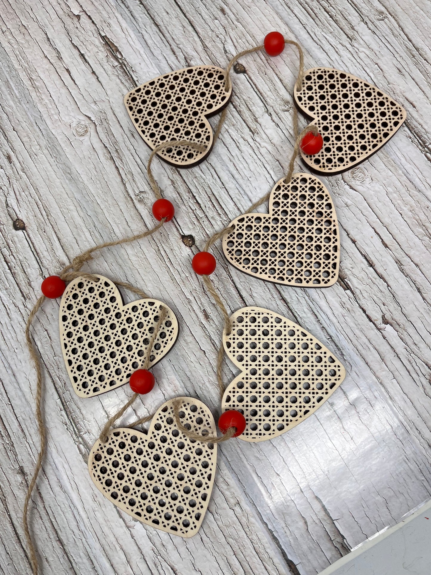 Rattan Heart Garland