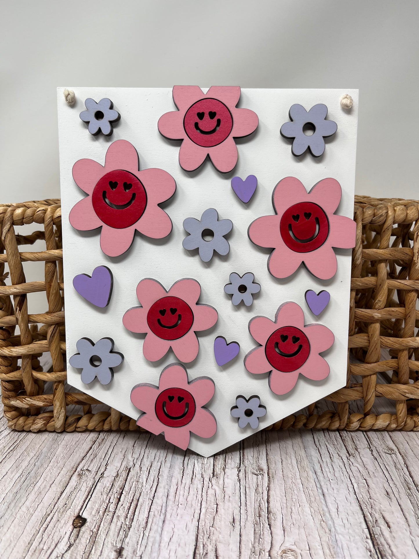 Groovy Heart & Flower Sign