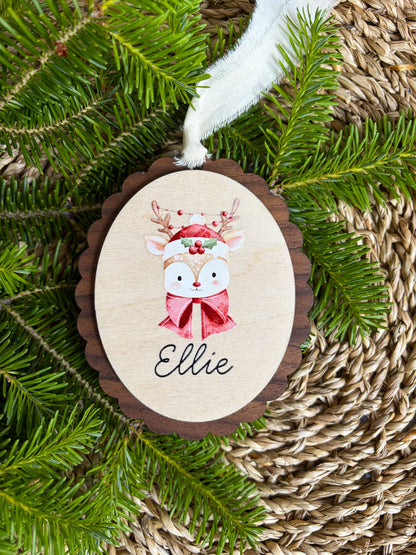 Scalloped Name Ornaments