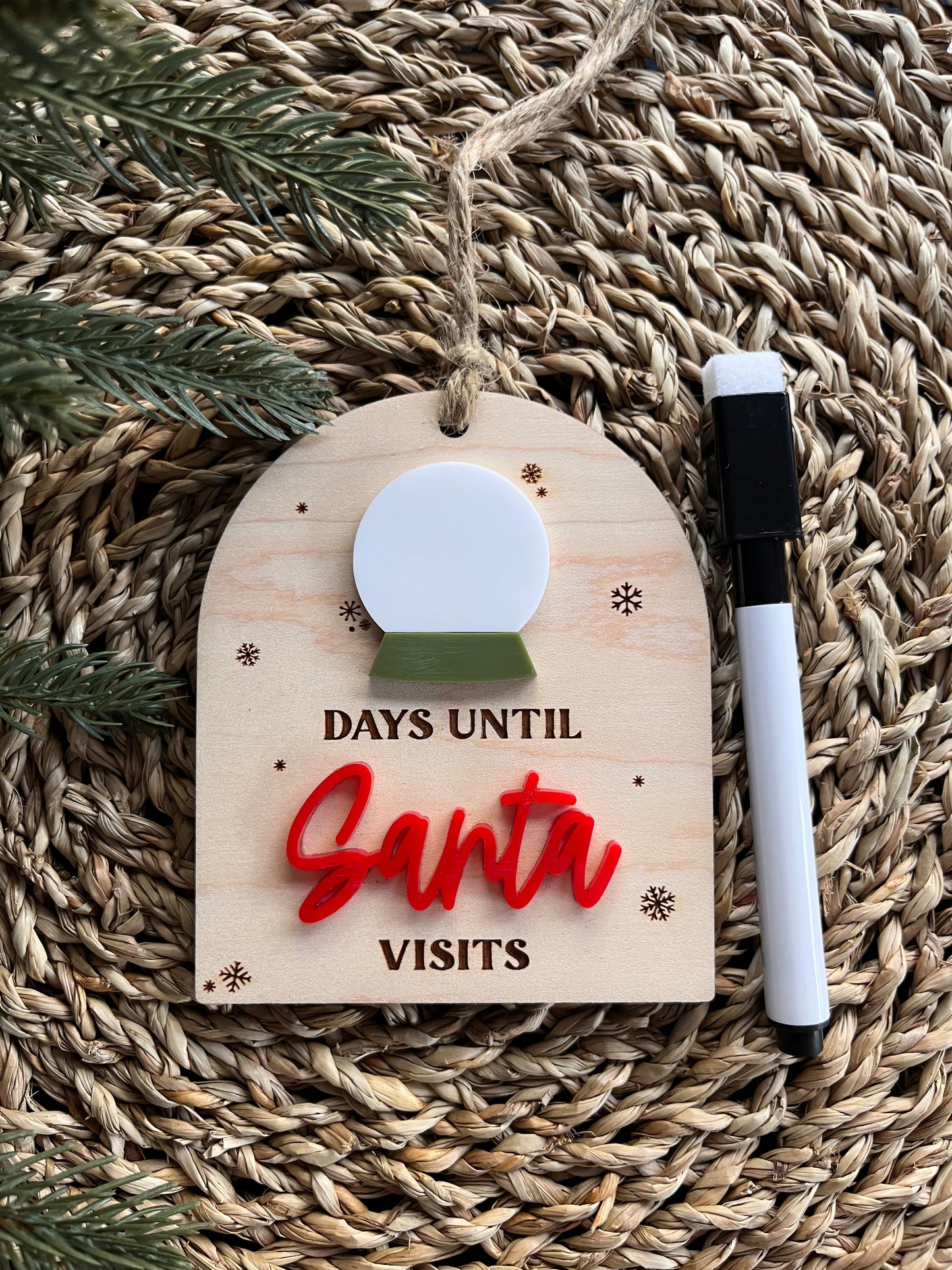 Santa Countdown Ornament