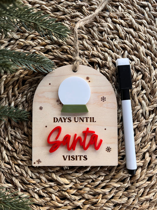 Santa Countdown Ornament