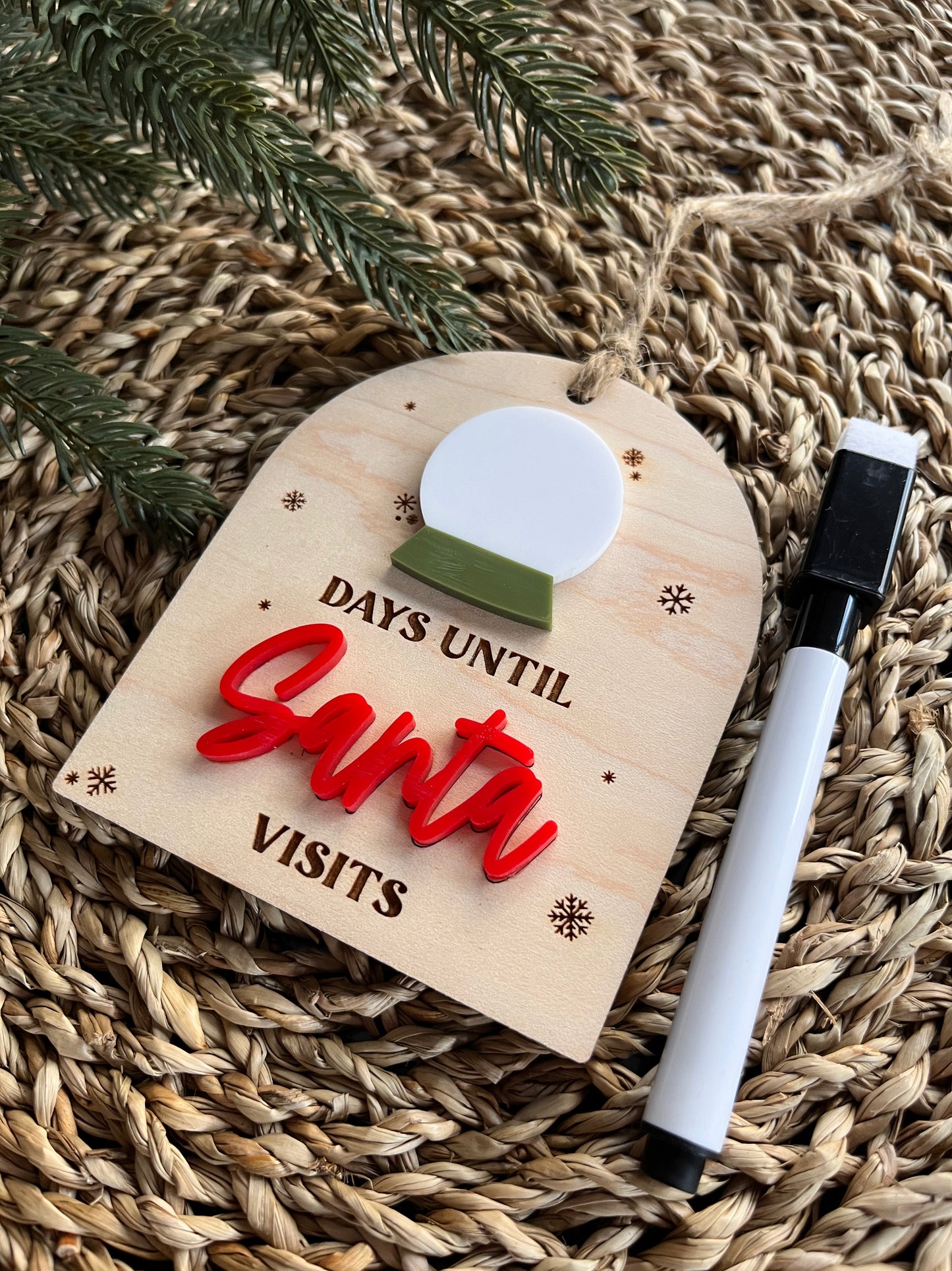 Santa Countdown Ornament