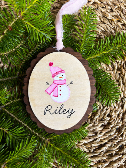 Scalloped Name Ornaments