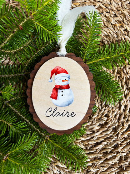 Scalloped Name Ornaments