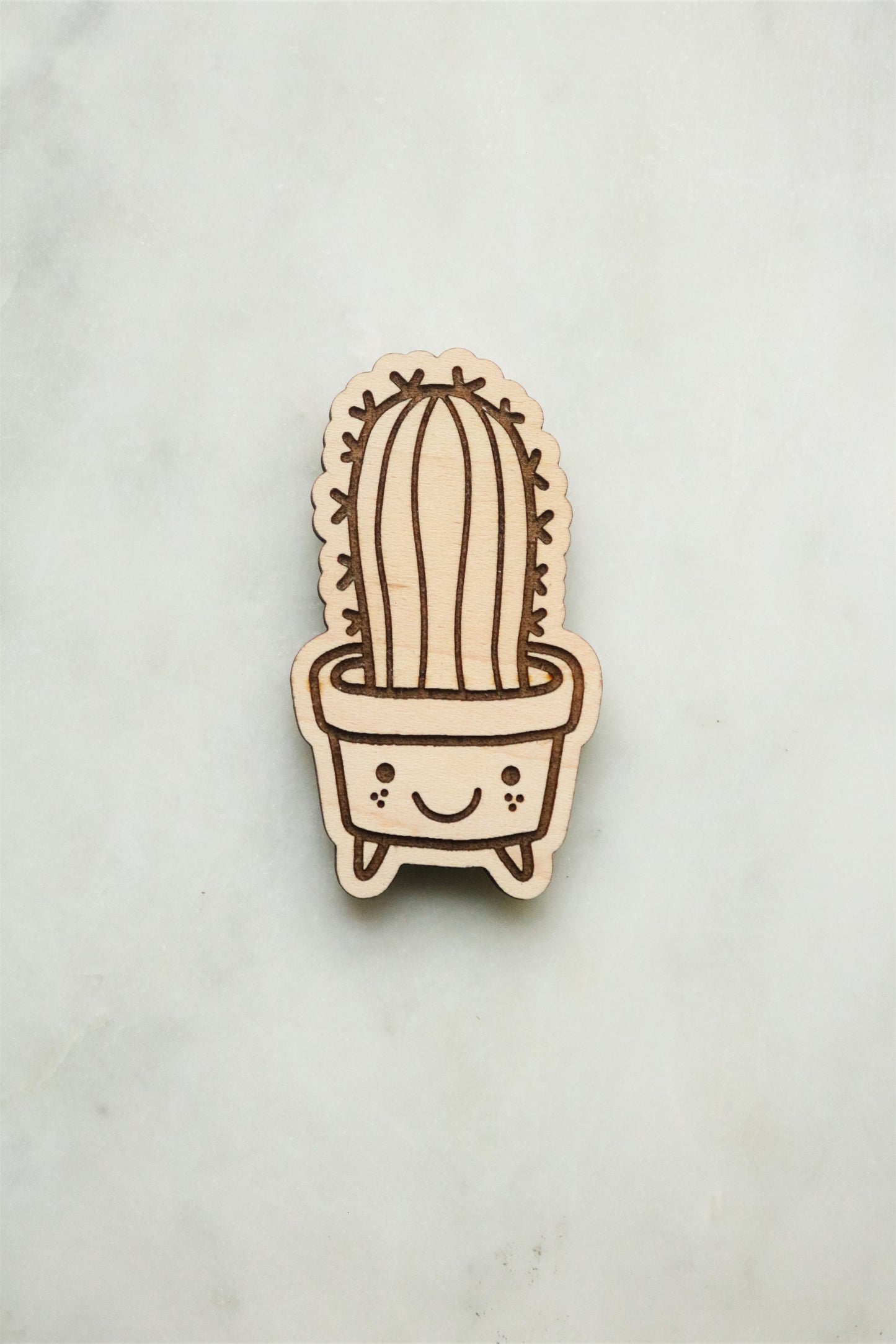 Prickly Cactus with Face Magnet