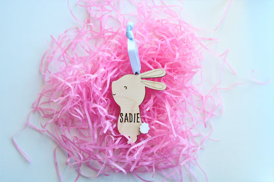 Personalized Bunny Easter Basket Tag