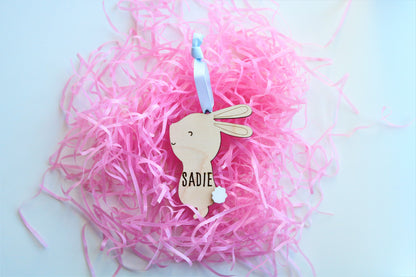 Personalized Bunny Easter Basket Tag