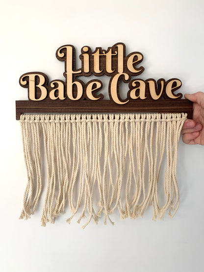 Little Babe Cave Macramé Sign