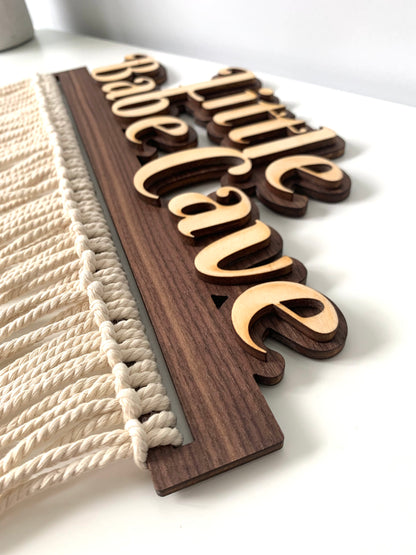 Little Babe Cave Macramé Sign