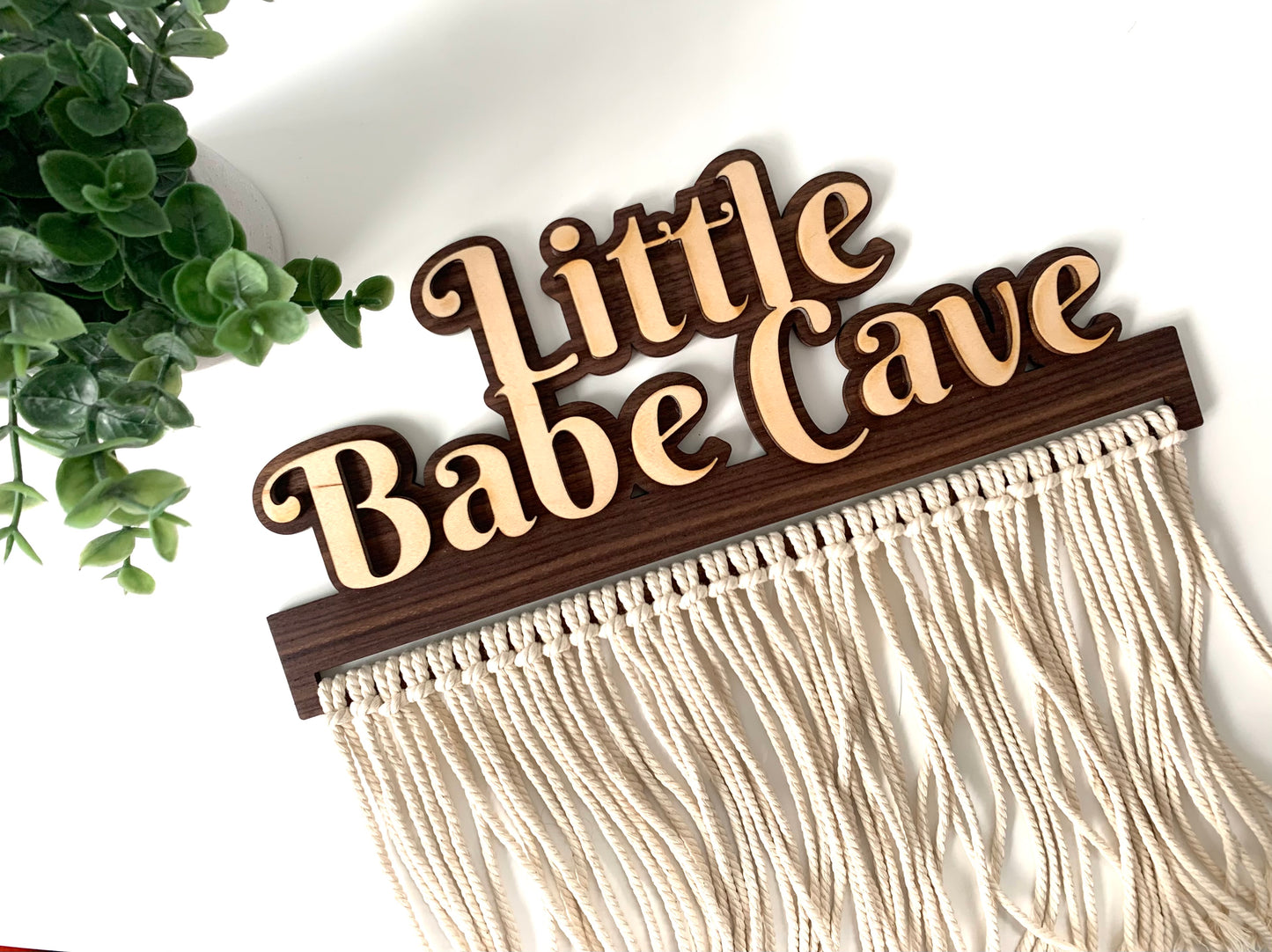 Little Babe Cave Macramé Sign