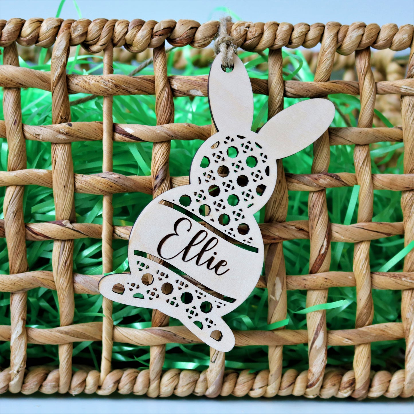 Rattan Style Easter Basket Tags