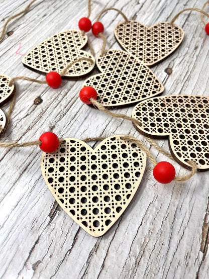 Rattan Heart Garland
