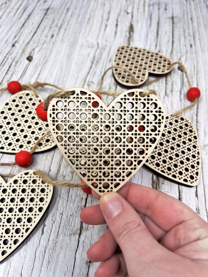 Rattan Heart Garland