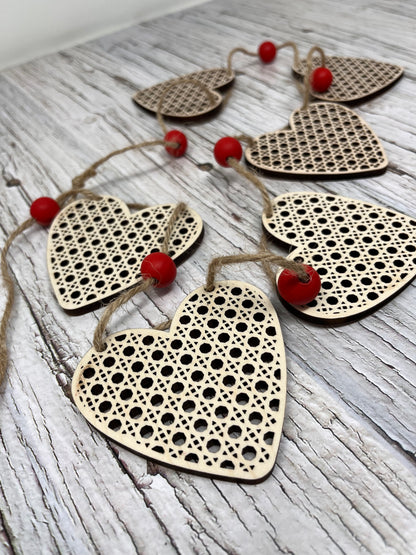 Rattan Heart Garland
