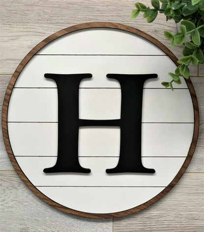 Monogram Shiplap Sign