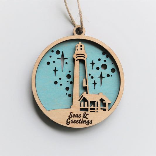 Seas & Greetings- Lighthouse Ornament