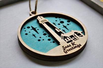 Seas & Greetings- Lighthouse Ornament