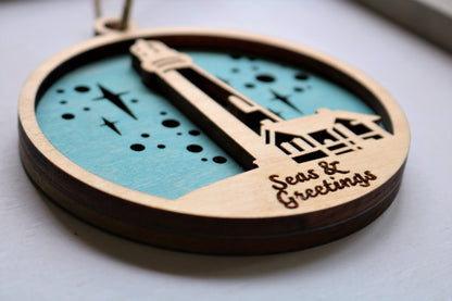 Seas & Greetings- Lighthouse Ornament